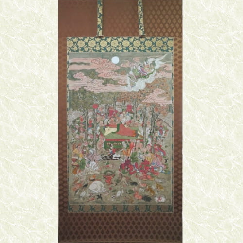 掛け軸表装 仏画 涅槃画